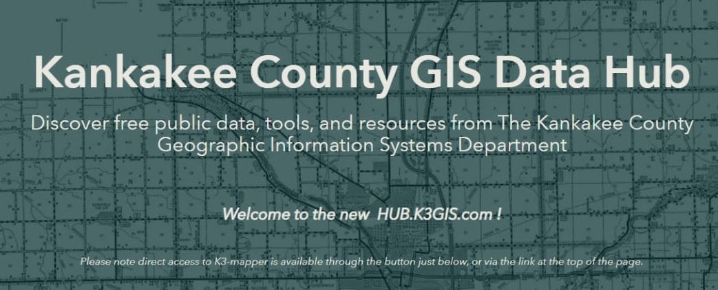 Image of and link to K3 GIS Open Data Hub Home Page