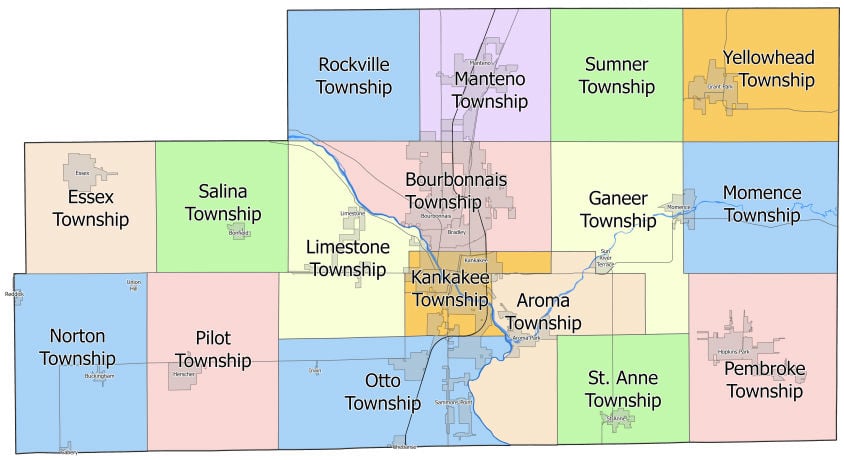 Political Townships of Kankakee County